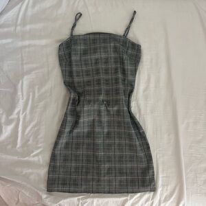 Windsor Gray Plaid Mini Dress